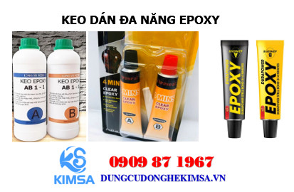 Các loại keo dán đa năng epoxy thường gặp.